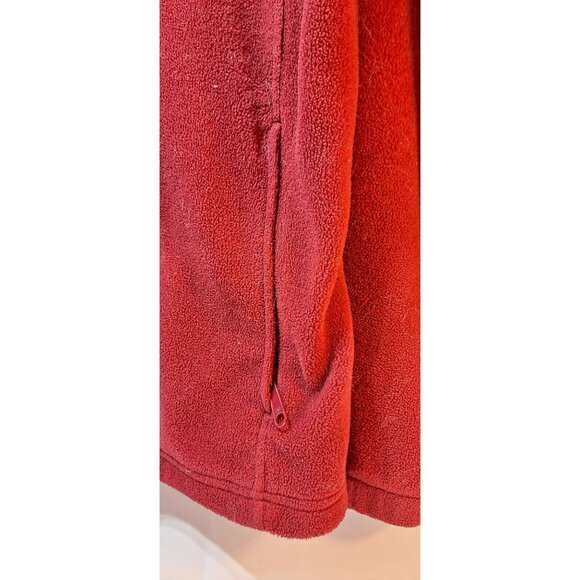 Columbia Womens Red Full-Zip Fleece Jacket Size L Warm Cozy Outerwear - Picture 4 of 5